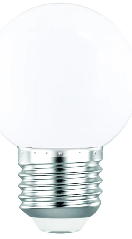 Set 3 Buc - Bec LED Ecoplanet glob mic alb G45, E27, 1W (10W), 80 LM, G, lumina rece 6500K, Mat Lumina rece - 6500K, 3 buc