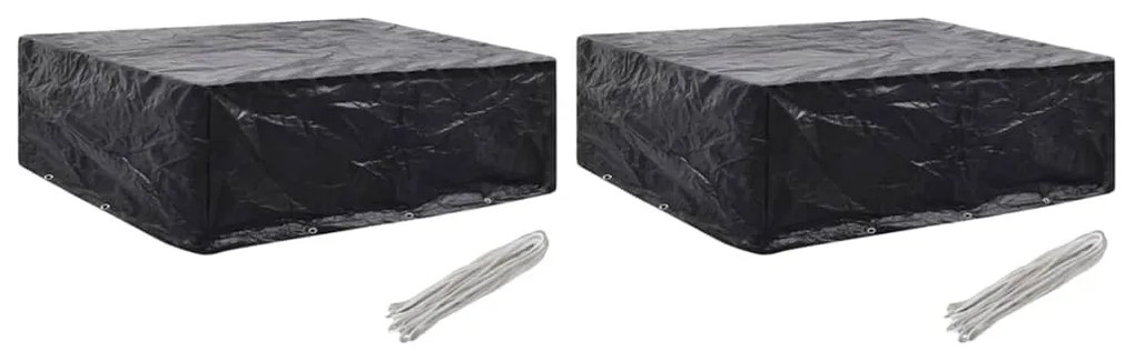 vidaXL Huse mobilier grădină, 2 buc., 8 ocheți, 250 x 210 x 90 cm