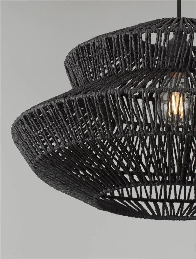 Lustra/Pendul design natural NUA negru