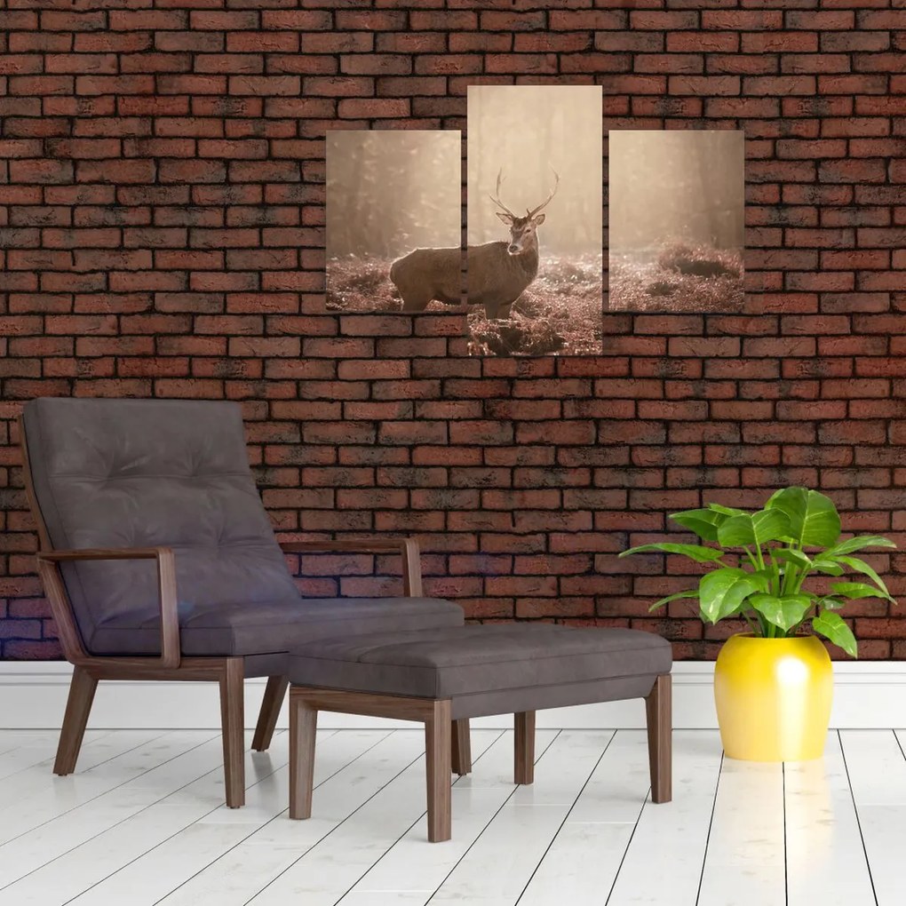 Tablou - Cerb în pădure (90x60 cm)