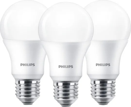Set 3x bec LED Philips E27/9W/230V 2700K