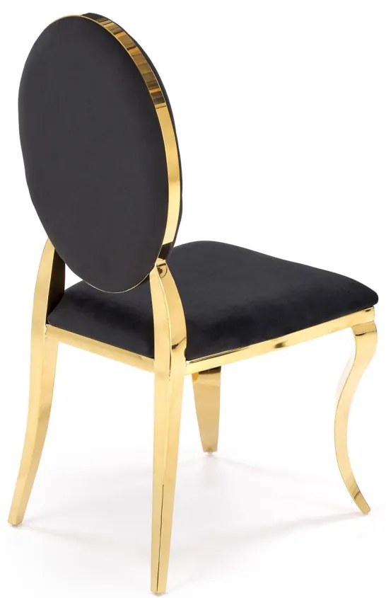Scaun K556 velvet negru Blu19/auriu