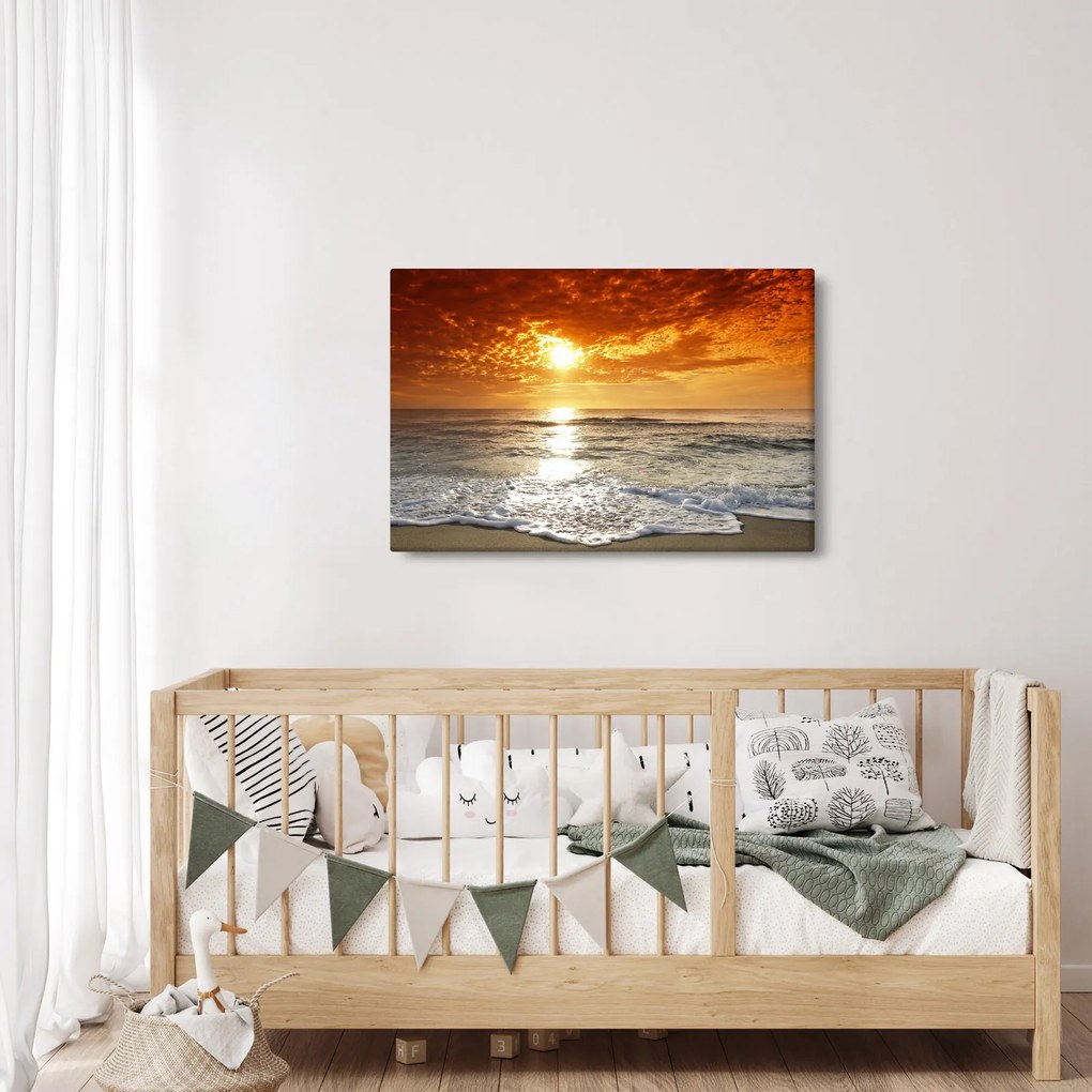 Tablou cu apus de soare din Corsica (90x60 cm)