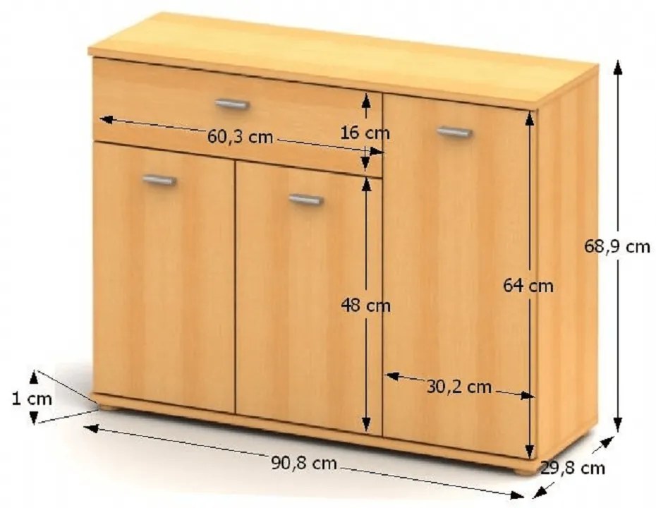 Comoda, fag, NENA NEW TYP 3