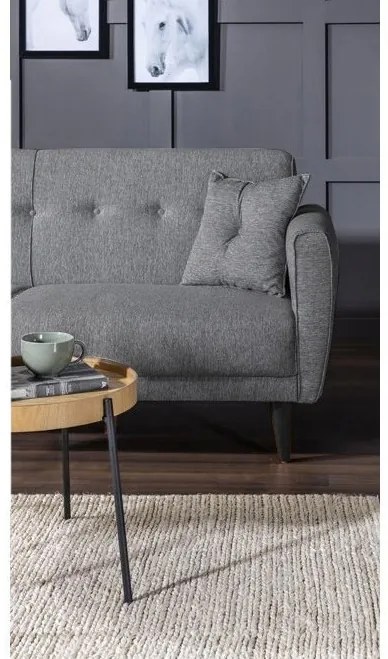 Set Canapea Extensibilă si Fotoliu Aria - S, Gri Inchis
