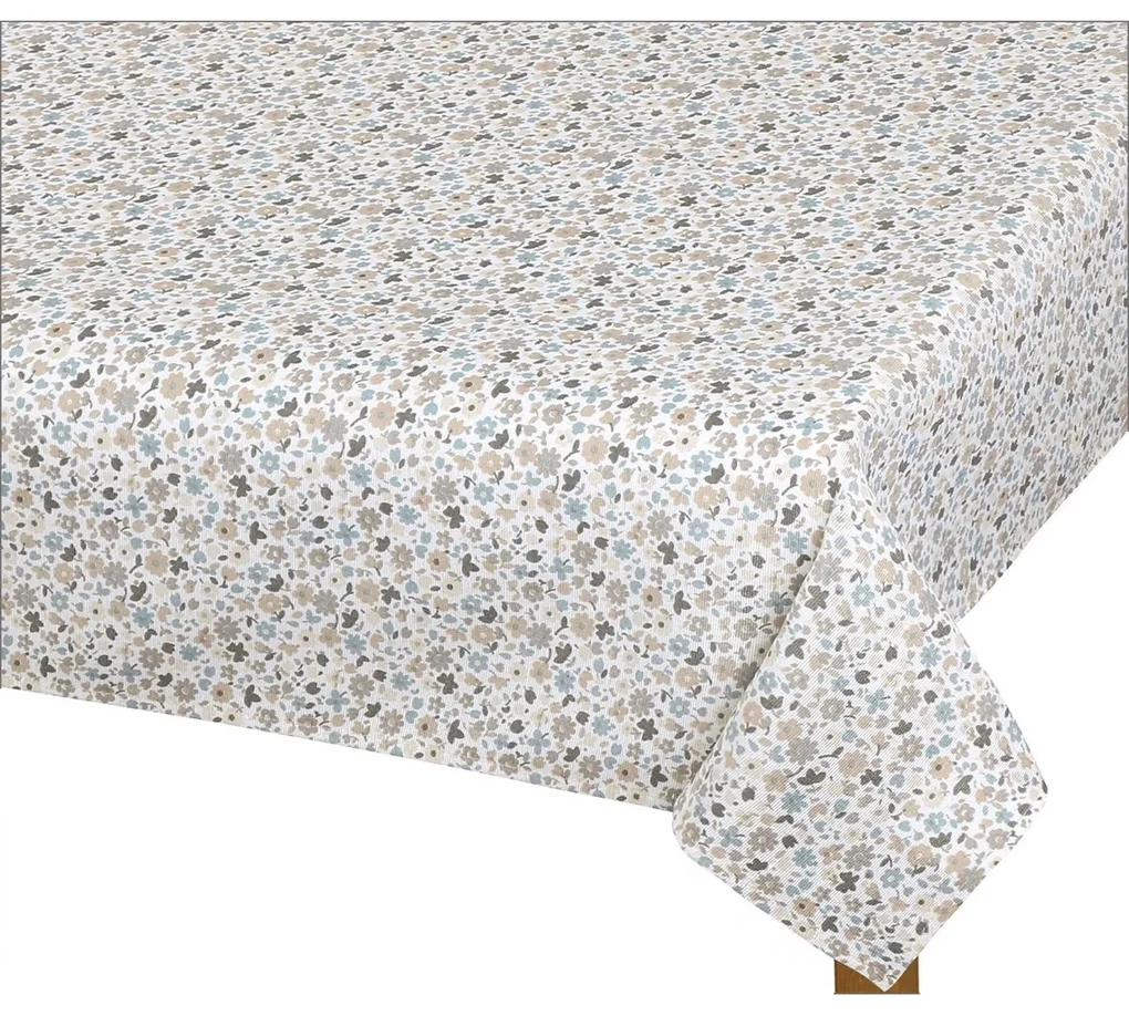 Față de masă Bellatex EMA Floare bej-albastru, 120 x 200 cm, 120 x 200 cm