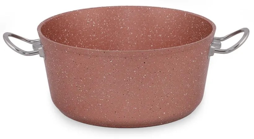 Cratiță din aluminiu înaltă cu capac Güral Porselen Classic, ø 26 cm, roz