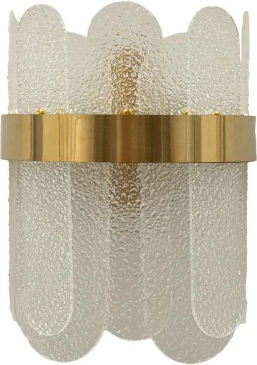 Aplică de perete aurie din sticlă Gris – Mauro Ferretti