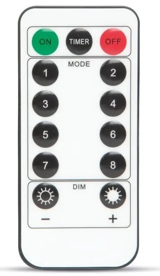 Lanț LED decorativ HALLOWEEN LED/5V/8 funcții pânză de păianjen + telecomandă