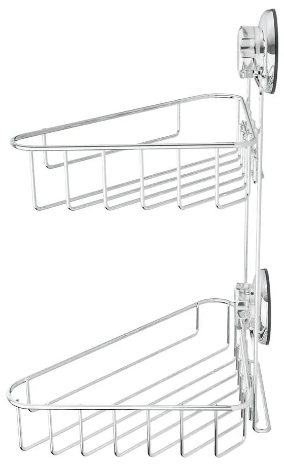 Raft pentru baie argintiu de colț autoadeziv din metal Bestlock Bath – Compactor