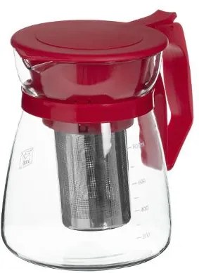 Cana infusor Secret de Gourmet® Red line, sticla, 900 ml, 12x15 cm