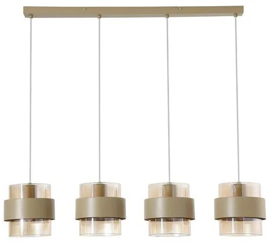 Lustra cu 4 pendule stil scandinav Royal chihlimbar