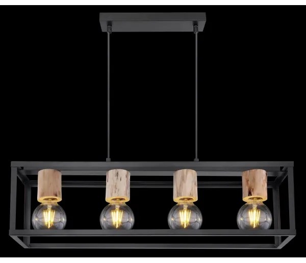 Lustră pe cablu Globo 15476-4H HAGAR 4xE27/60W/230V