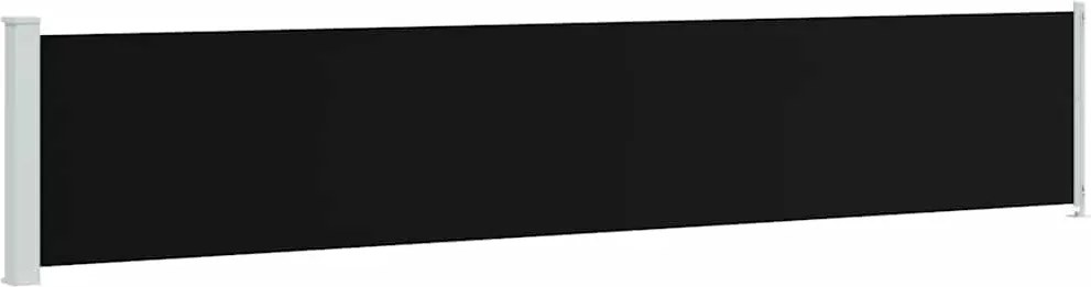 vidaXL Copertină laterală retractabilă de terasă, negru, 117x600 cm