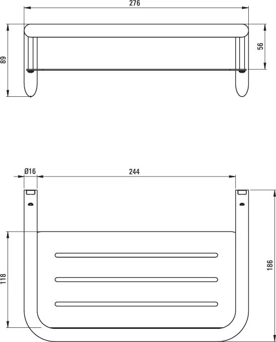 Silia Coș pentru duș Finisaj: Alb ADI_A551