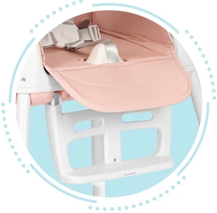 Scaun înalt pliabil 3 în 1 roz