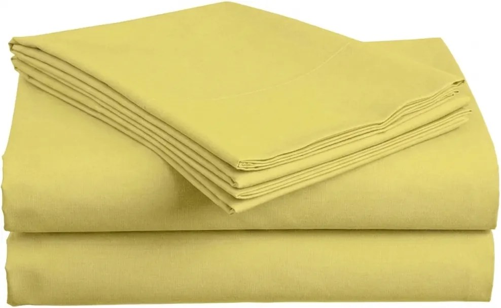 Cearsaf din bumbac LUX galben 140x240 cm