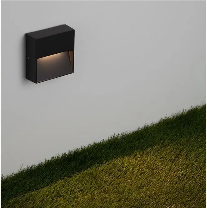 Mini Aplica perete exterior IP65, LED CCT Til negru