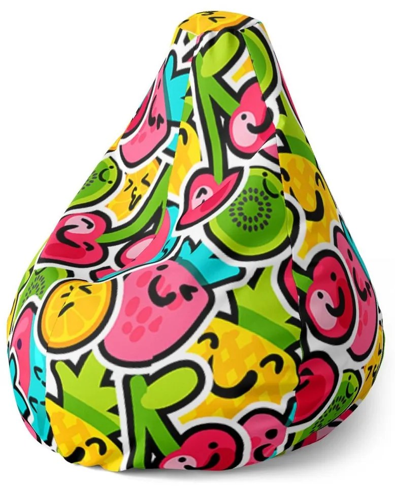 Sac de șezut Pear fructe vesele - pentru copii, colorat