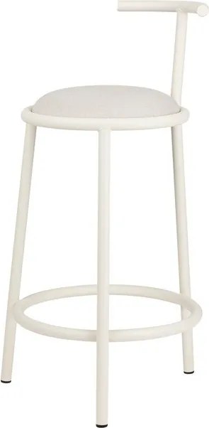 Scaun de bar bej din metal (înălțime șezut 68 cm) Hogo – noo.ma