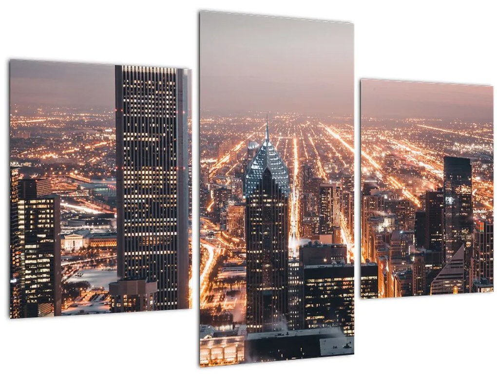 Tabloul cu metropolă luminată (90x60 cm)