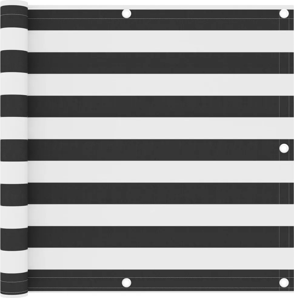 vidaXL Paravan de balcon, antracit și alb, 90x300 cm, țesătură oxford