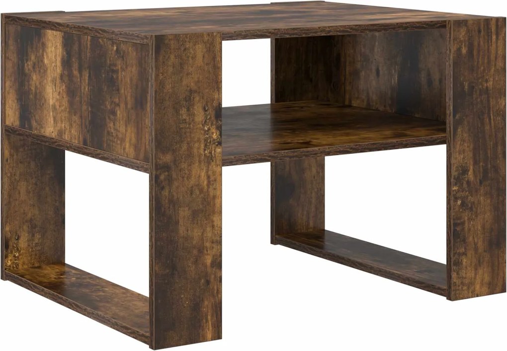 vidaXL Masă de cafea Stejar fumuriu 66 x 53 x 45 cm Lemn compozit