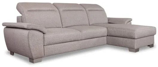 Coltar Extensibil Cu Insula Dreapta Dax, 5 Locuri, Lada De Depozitare, Gri, 299 Cm