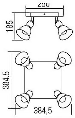 Spot OLAF 4xE14/12W/230V Redo 04-466