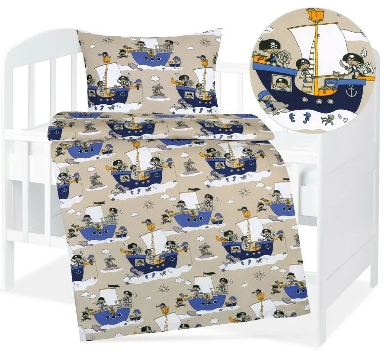 Bellatex Lenjerie de pat din bumbac Agata Sailoralbastru 90 x 135 cm, 45 x 60 cm