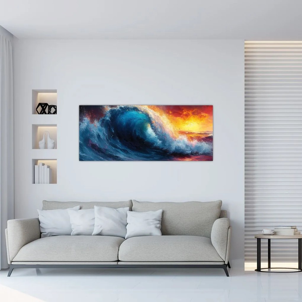 Tablou - Val în apus de soare (120x50 cm)