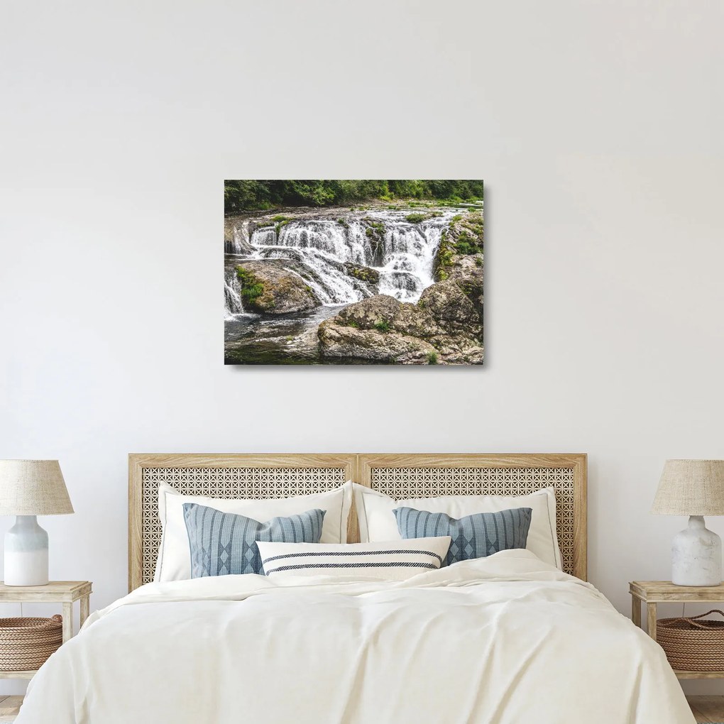 Tablou pe sticlă - Cascade (70x50 cm)