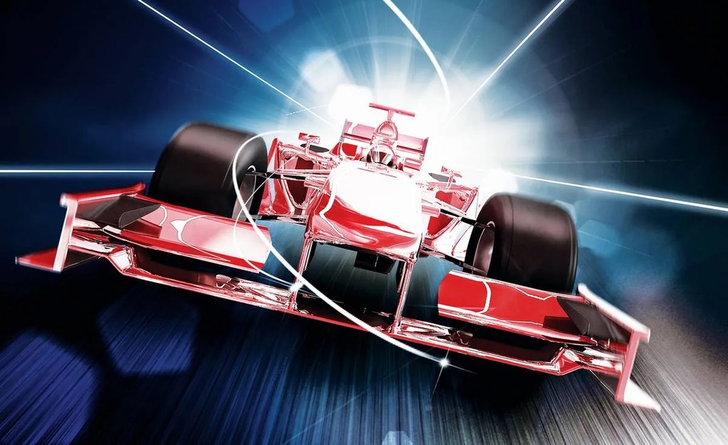 Fototapet - Formula 1 roșie 3D F1 (152,5x104 cm)
