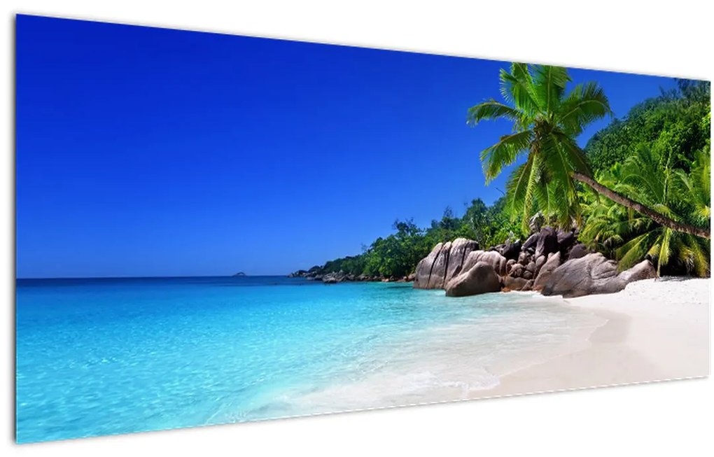 Tablou cu plaja pe insula Praslin (120x50 cm)