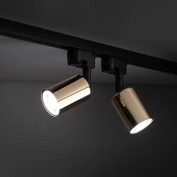 Spot pentru sistem de șină TOP 1xGU10/10W/230V auriu/negru