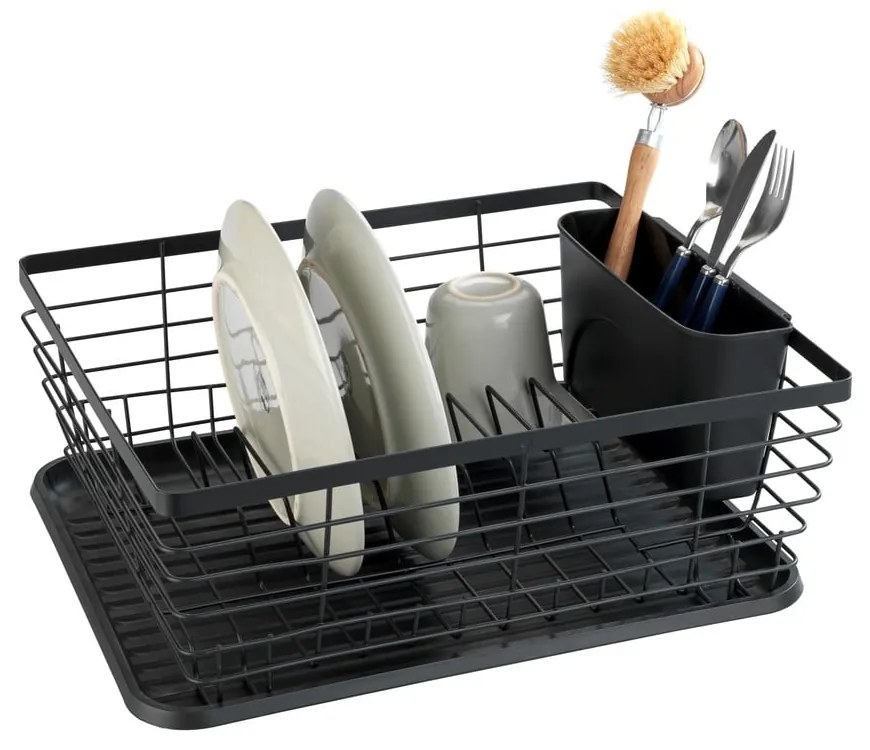 Suport pentru scurs vase Wenko Drip, negru