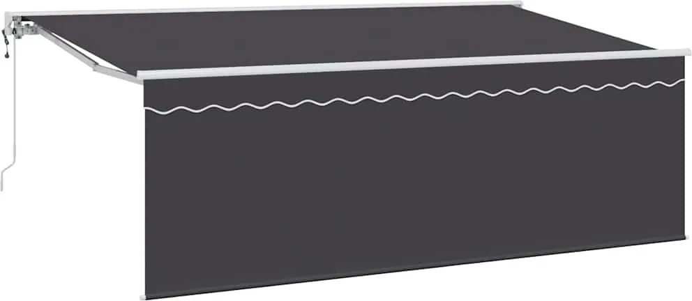 vidaXL Cortina Retractabilă Manual Antracit 350 x 200 cm