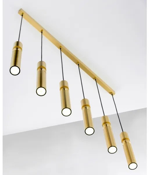 Lustră pe cablu Jupiter 2011 ALAS 6xGU10/10W/230V auriu