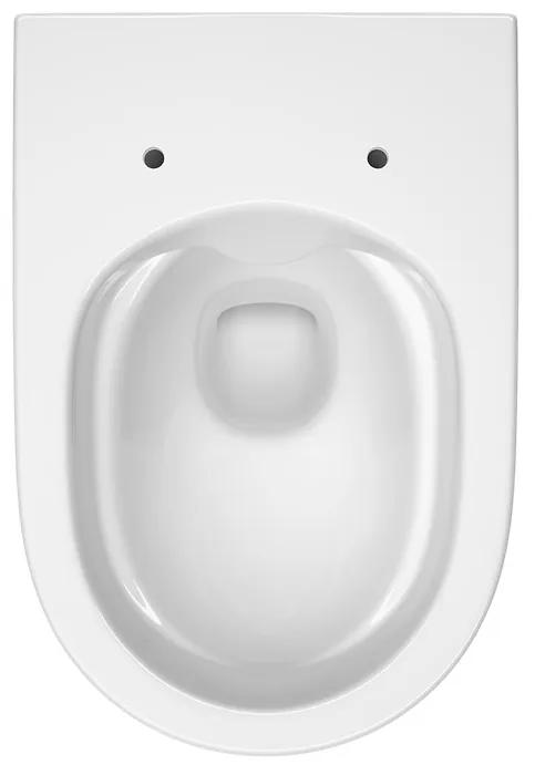 Vas wc suspendat rimless Cersanit Larga, oval, alb Ovala