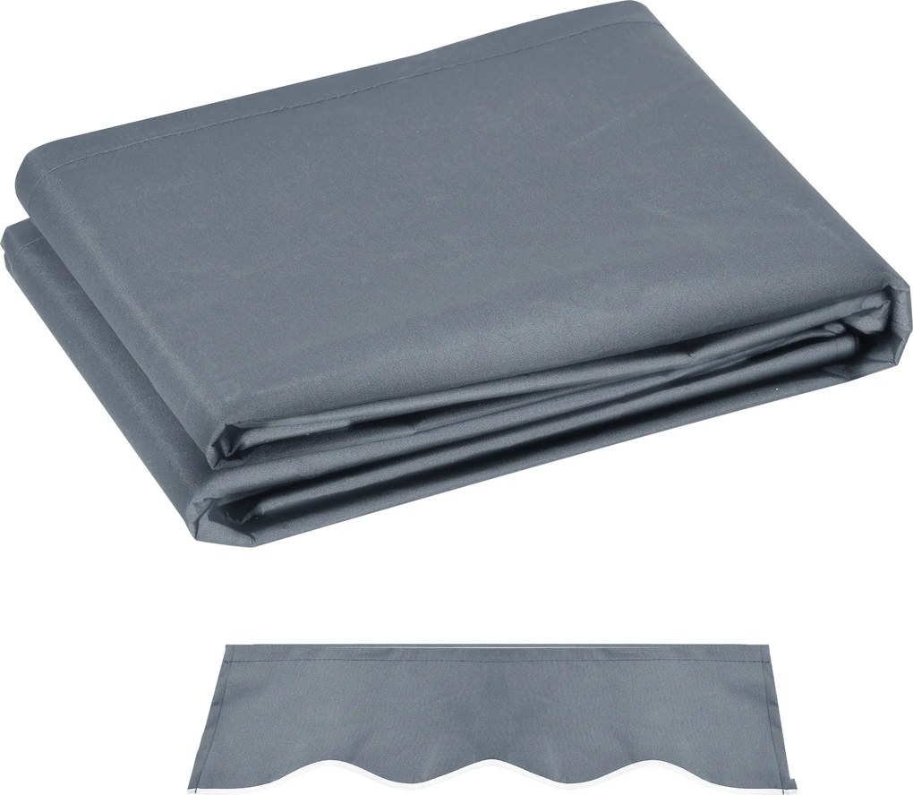 Outsunny Material de Înlocuire Copertină, Rezistent la Apă, 4 x 3 m, Gri | Aosom Romania
