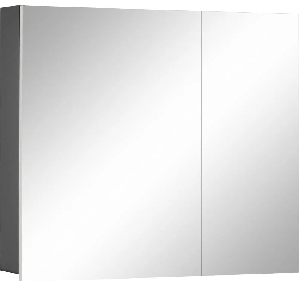 Dulap de baie alb cu oglindă de perete Støraa Wisla, 80 x 70 cm