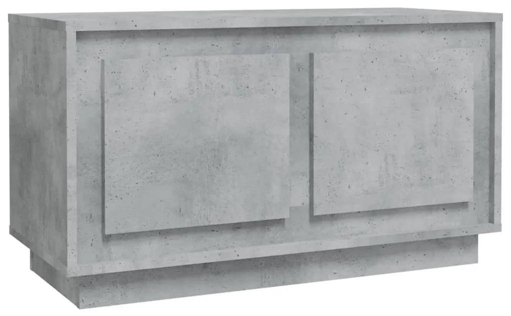 819856 vidaXL Comodă TV, gri beton, 80x35x45 cm, lemn prelucrat
