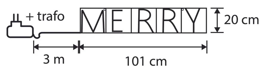 Lampă de perete de Crăciun neagră MERRY incl. LED cu temporizator IP44 - Yoro