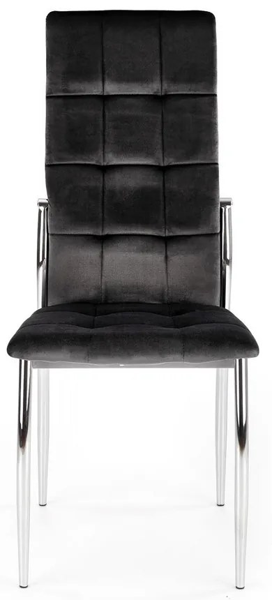 Scaun de bucaterie Darwin, negru/argintiu