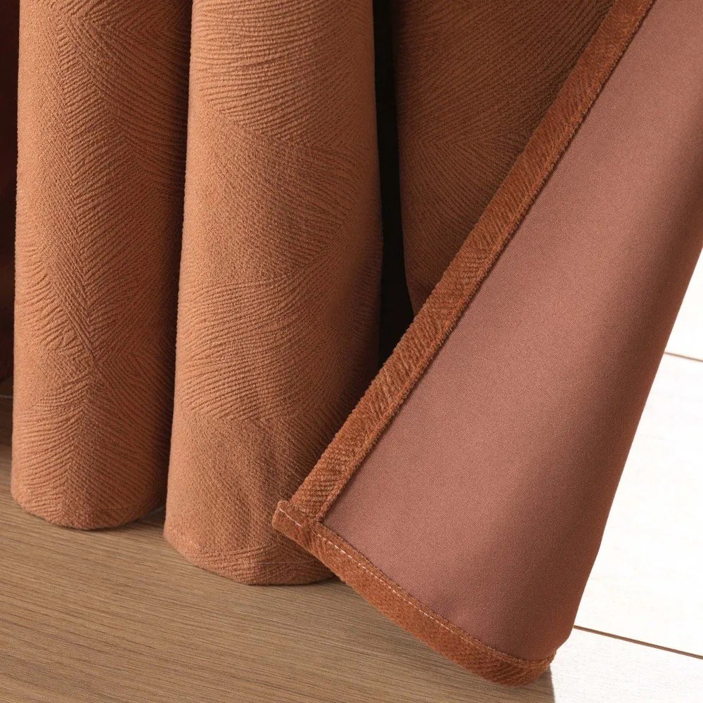 Draperie maro din catifea 140x260 cm Olympe – douceur d'intérieur