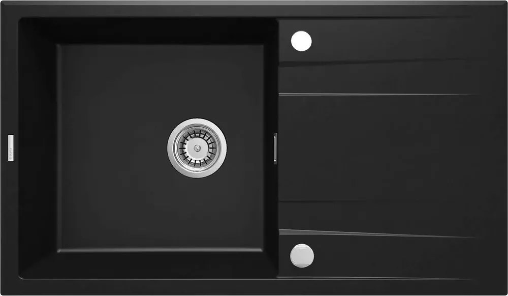 Chiuveta granit Deante Eridan 1 cuva cu picurator 50x86 cm negru