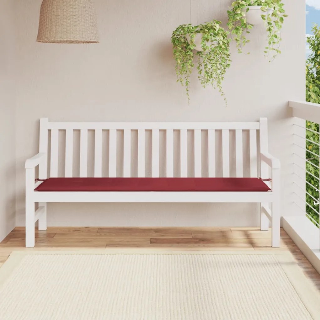 vidaXL Pernă de bancă de grădină, roșu, 180x50x3 cm, textil oxford
