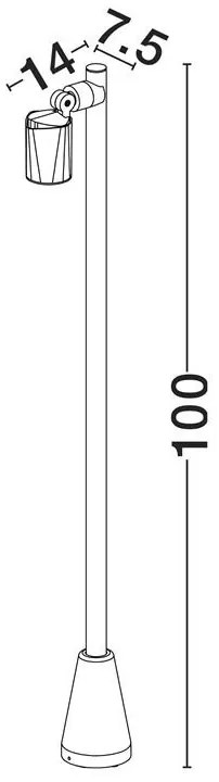 Stalp exterior Spot directionabil IP65 SPY H-100cm