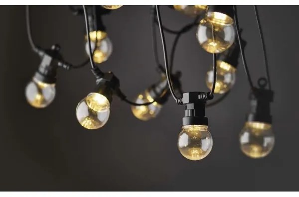 Lanț LED decorativ de exterior 10xLED/10m IP44 transparent