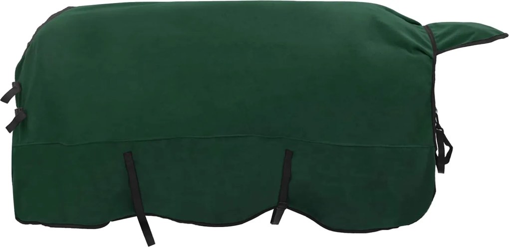 vidaXL Pătură pentru cai Verde închis complet Poliester